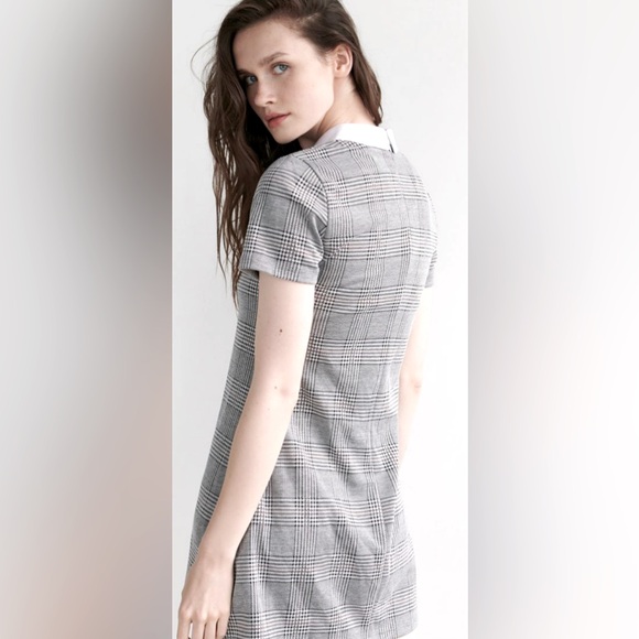 NWT Retro Houndstooth Sheath Dress w/Peter Pan Collar 👧🏻 Wednesday Addams - Picture 5 of 13